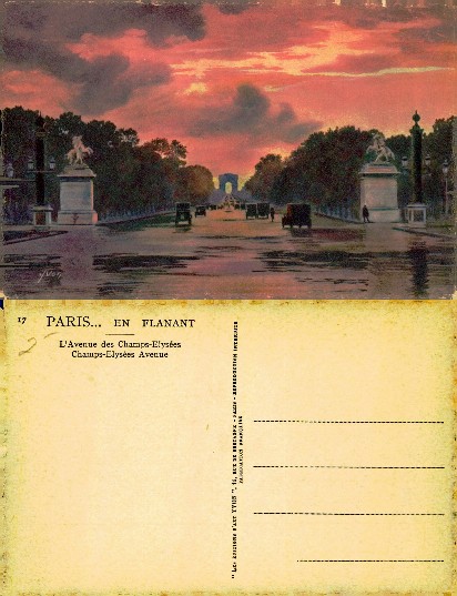 Champs-Élysées Avenue at Sunset