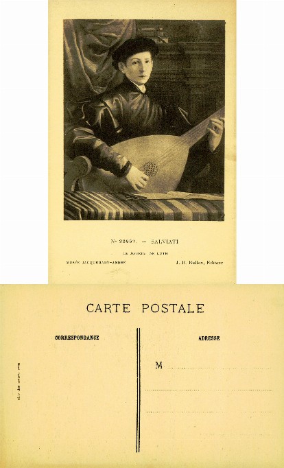 Young Boy Playing Lute Portrait