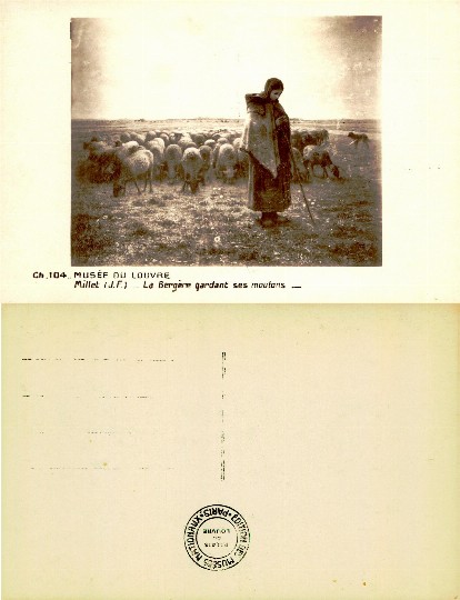 Shepherdess Guarding Her Sheep