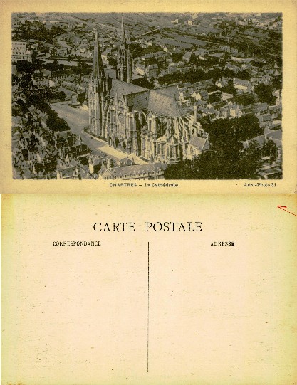 Chartres Cathedral Aerial View