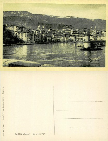 Old Port of Bastia with Mountains