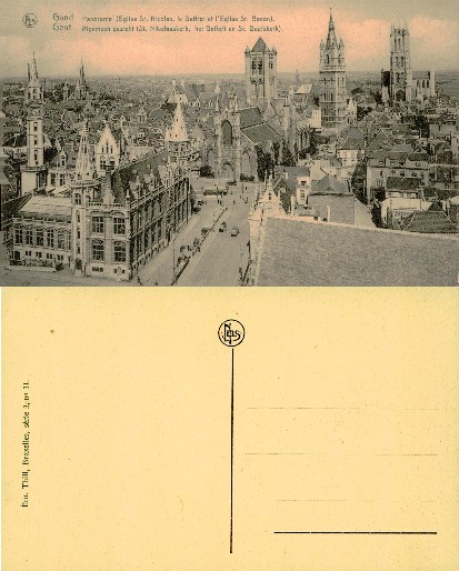 City Panorama with Churches and Belfry