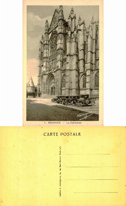 Beauvais Cathedral with Parked Cars