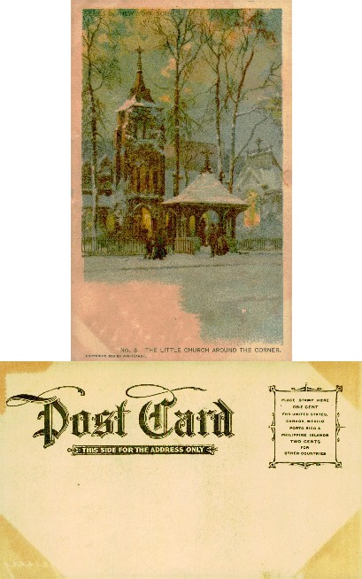 Snowy Church and Gazebo