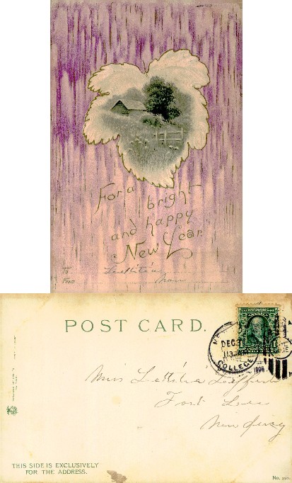 Rural Scene in Leaf New Year Card