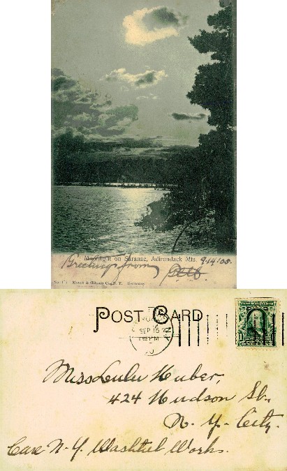Moonlight on Saranac, Adirondack Mts.