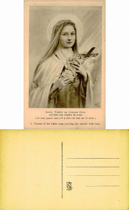 Sainte Thérèse with Crucifix & Roses