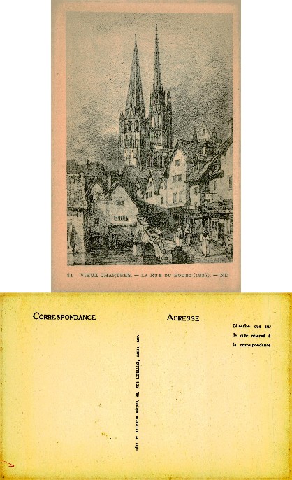 Old Street and Cathedral, Chartres