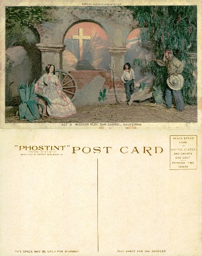 Mission Play Scene, San Gabriel