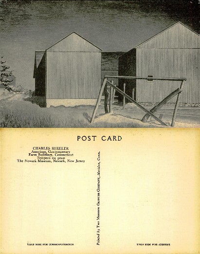 Farm Buildings in Winter Landscape