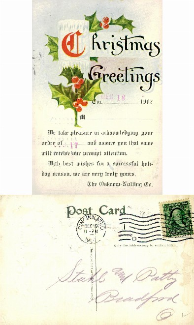 Christmas Greetings with Holly
