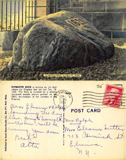 Plymouth Rock with "1620"
