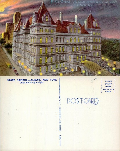 State Capitol and Office Building at Night