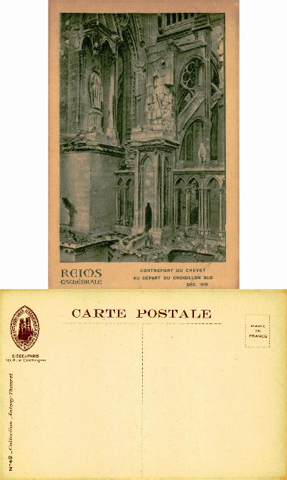 Reims Cathedral Damaged Buttress