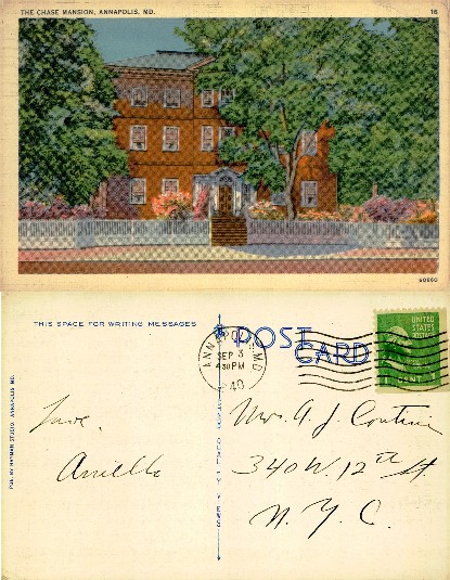 Chase Mansion with Fence and Trees