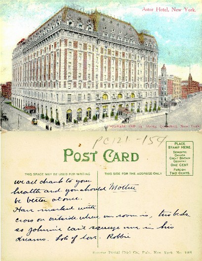 Astor Hotel, New York City
