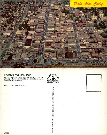 Aerial View of Downtown Palo Alto