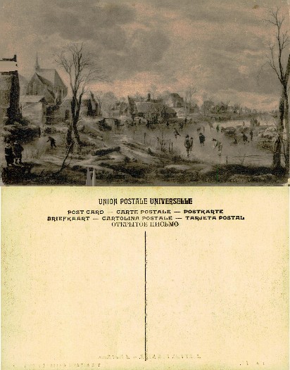 Winter Landscape with Ice Skaters