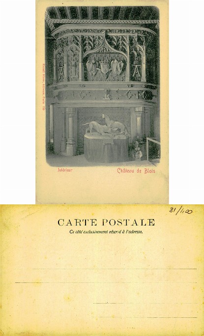 Ornate Fireplace, Blois Château