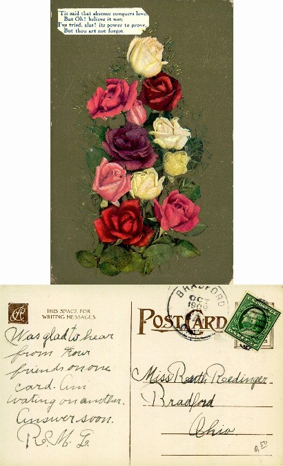 Bouquet of Roses with Poem