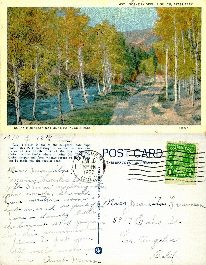 Scene in Devil's Gulch, Estes Park