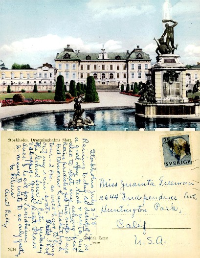Drottningholm Palace and Fountain