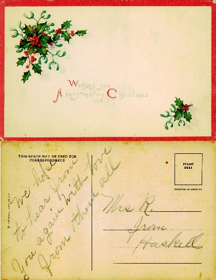 Christmas Holly and Mistletoe