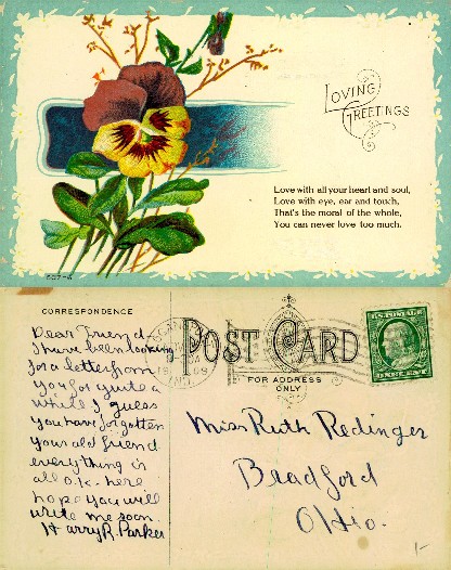 Pansy Flowers and Loving Greetings