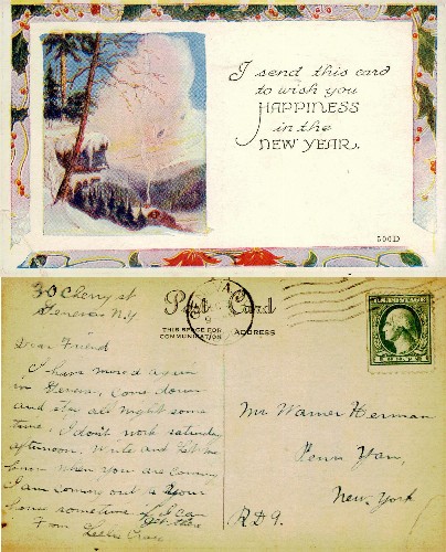 Winter Landscape New Year Greeting