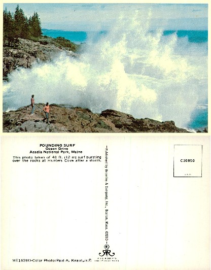 People Watching Surf on Rocky Coast