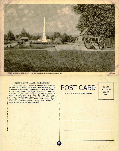 High-Water Mark Monument with Cannons