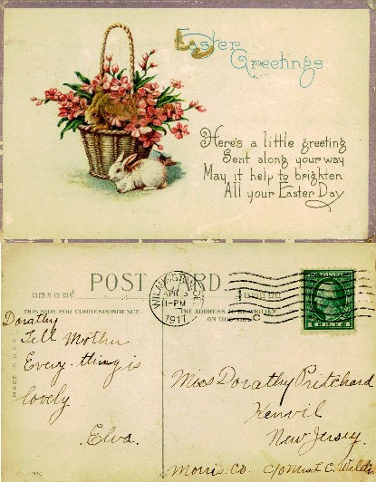 Rabbits and Flower Basket