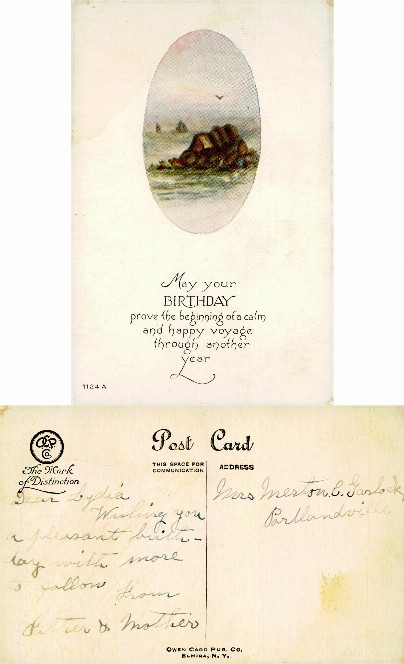 Sea Rocks with Birthday Greeting
