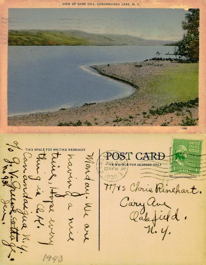Bare Hill, Canandaigua Lake View