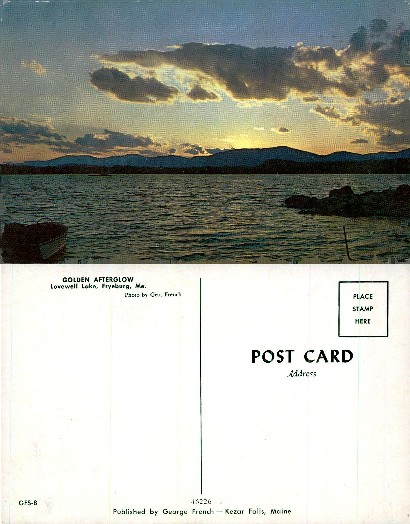 Sunset over Lake with Mountains