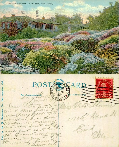 Bungalows and Flowery Landscape