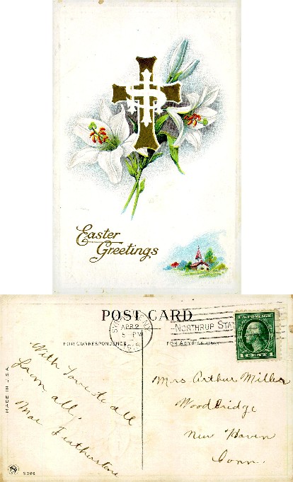Easter Lilies and Christian Cross