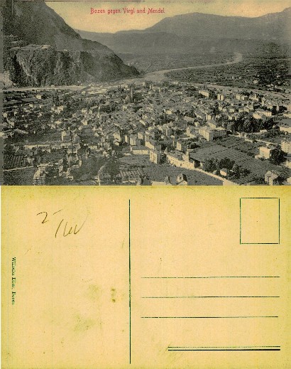 Bozen Aerial View with Mountains