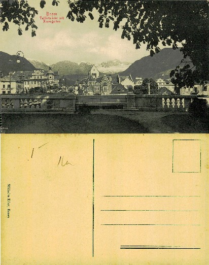 Bozen Cityscape with Talfer Bridge