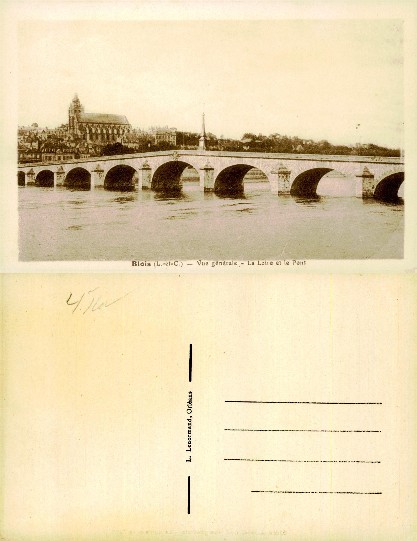 Blois City, Loire River & Pont Jacques