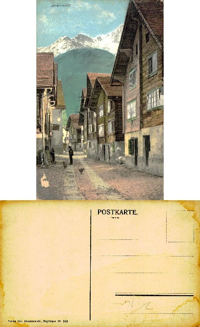 Village Street with Mountain View