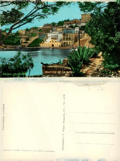 Coastal town and bay with hotels