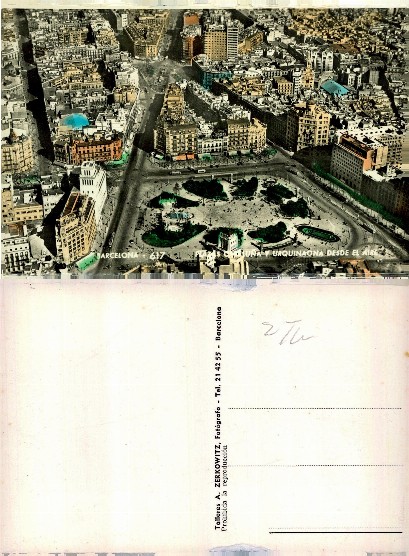 Aerial View of Plaza Urquinaona
