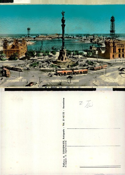 Colón Monument, Barcelona Port & Trams