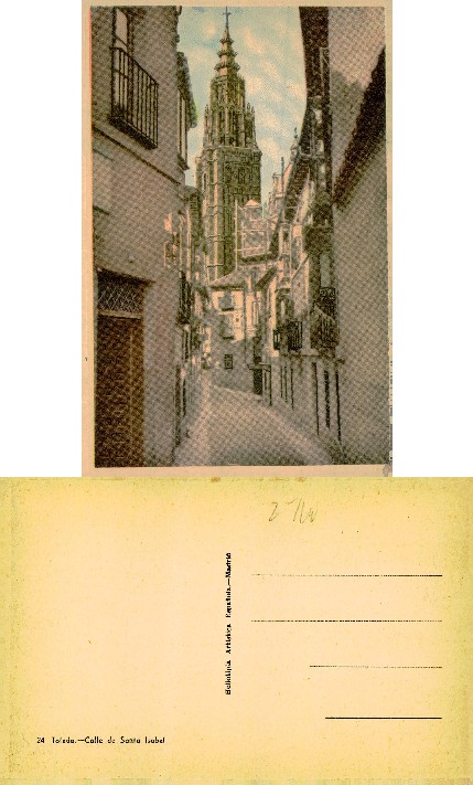 Toledo Street with Cathedral Tower