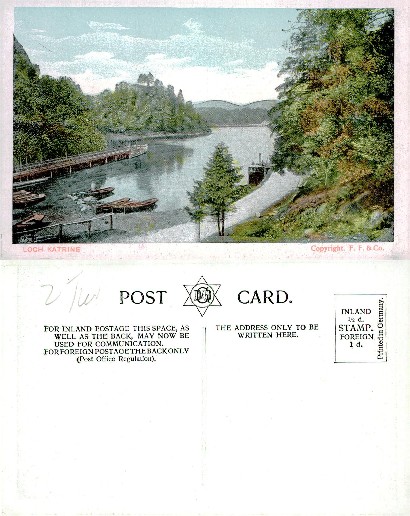 Loch Katrine with Pier and Boats