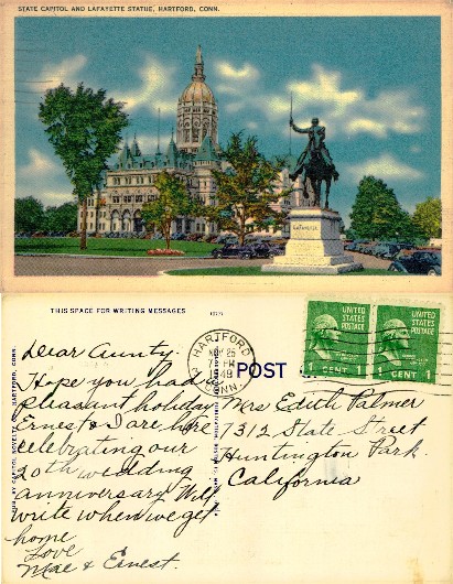 State Capitol and Lafayette Statue