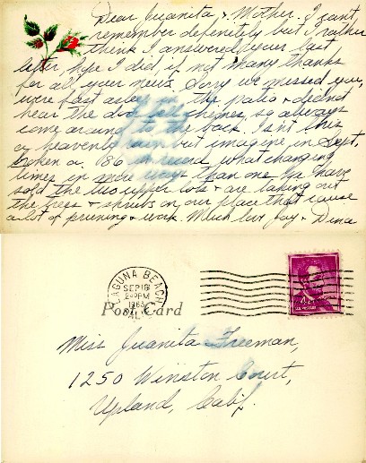 Handwritten Message with Rose