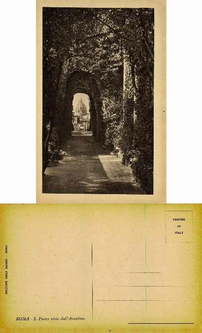 Archway framing St. Peter's Dome