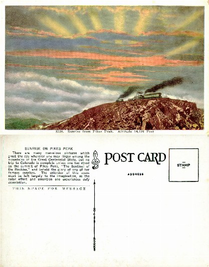 Sunrise Over Pikes Peak Summit